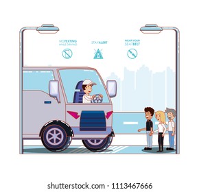 driver safely campaign label