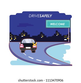 driver safely campaign label