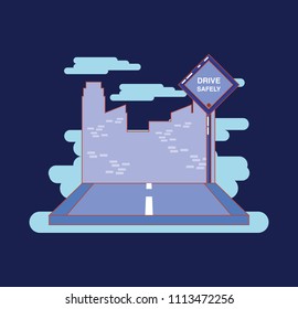 driver safely campaign label