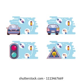 driver safely campaign set icons