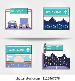 driver safely campaign set icons