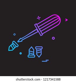 driver screw icon vector design