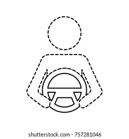 driver at steering wheel autonomous design