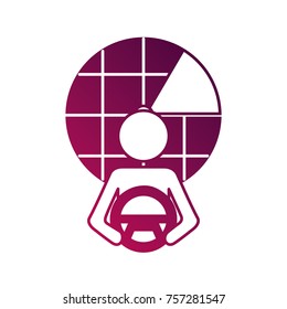 driver at steering wheel autonomous design