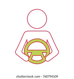 driver at steering wheel autonomous design