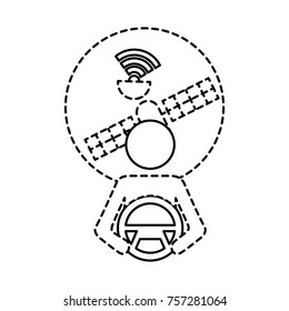 driver at steering wheel autonomous satellite gps
