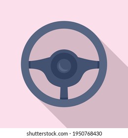 Driver steering wheel icon. Flat illustration of Driver steering wheel vector icon for web design