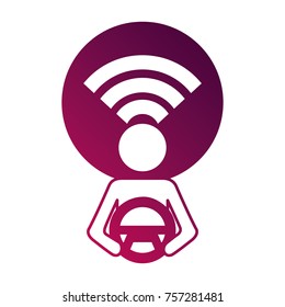 driver at steering wheel signal autonomous design
