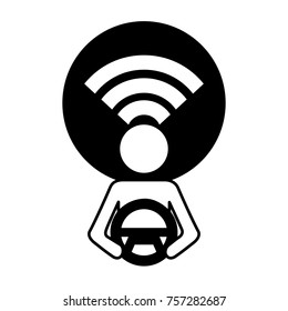 driver at steering wheel signal autonomous design