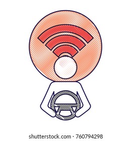 driver at steering wheel signal autonomous design