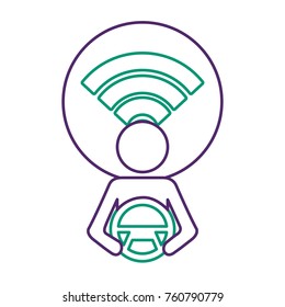 driver at steering wheel signal satellite design