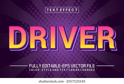 Driver text editable style effect