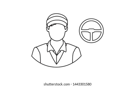 Driver vector icon - vector