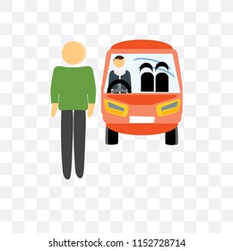 Driver vector icon isolated on transparent background, Driver logo concept