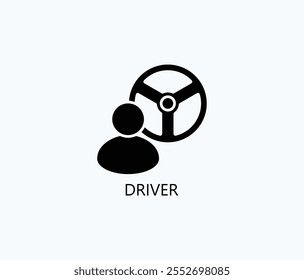 Driver Vector, Icon Or Logo Sign Symbol Illustration