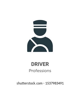 Driver vector icon on white background. Flat vector driver icon symbol sign from modern professions collection for mobile concept and web apps design.