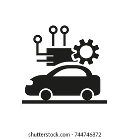 Driverless car concept icon