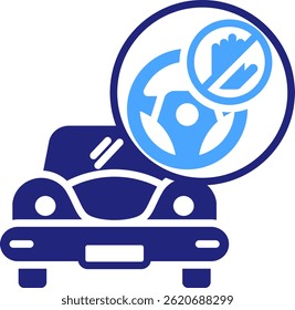 Driverless Car Icon Element For Design
