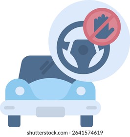 Driverless Car Icon Element For Design