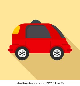 Driverless car icon. Flat illustration of driverless car vector icon for web design