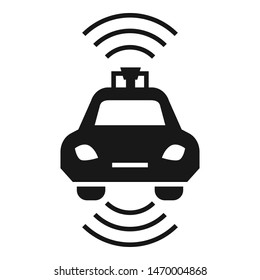 Driverless car icon. Simple illustration of driverless car vector icon for web design isolated on white background