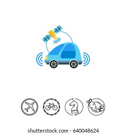 Driverless Car Idea Icon