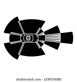 Driverless car sensor icon. Simple illustration of driverless car sensor vector icon for web design isolated on white background