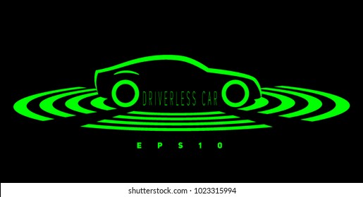 driverless car simple symbol