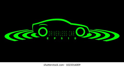 driverless car simple symbol