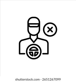 driverless outline icon. self driving car black line illustration.