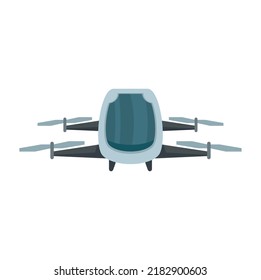 Driverless taxi drone icon. Flat illustration of Driverless taxi drone vector icon isolated on white background