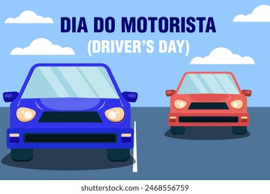 Drivers Day or Dia do Motorista, background illustration