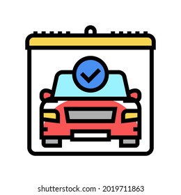 drivers day of test color icon vector. drivers day of test sign. isolated symbol illustration