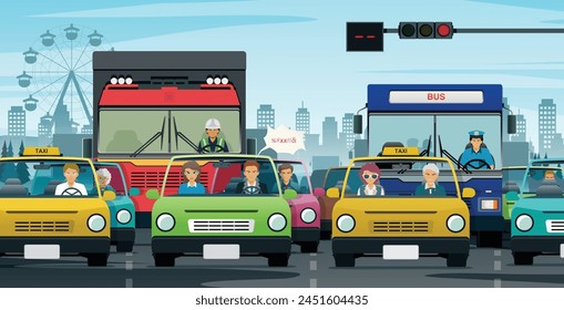 Los conductores están frustrados y hartos de la congestión vehicular en la ciudad.
