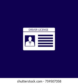 Drivers licence with male icon
