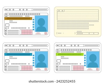 Driver's license dentification card illustration（印＝mark）