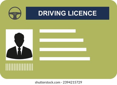Icono de licencia de controlador | tarjeta de licencia de conducir | identificación, tarjeta de identidad | Ejemplo de licencia de controladores