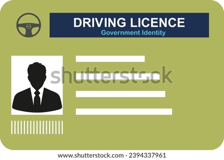 Drivers license icon | driver license card | identification, identity card | Drivers license Sample | Government identity 