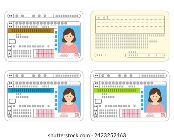 Tarjeta de identificación de la licencia del conductor hembra (印=marca)