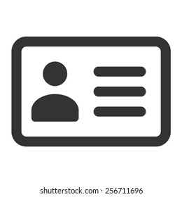 Driver's License Identification / ID Card Line Art Vector Icon For Apps And Websites