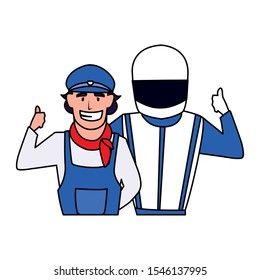 drivers persons design, Worker professional working occupation job corporate employee and service theme Vector illustration
