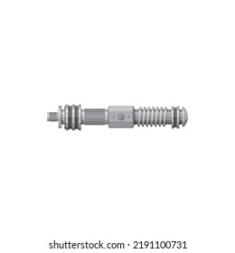 Driveshaft Or Input Shaft Isolated Car Detail Realistic Icon. Vector Mechanical Transmitting Torque And Rotation Element To Connect Components Of Drive Train. Driveshaft Driving Tailshaft Car Detail