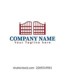driveway  or door gate repair and installations logo in vector