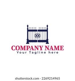 driveway  or door gate repair and installations logo in vector