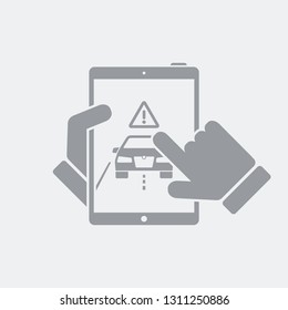 Driving alert on tablet applicaiton