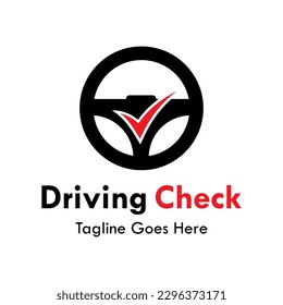 Driving check design logo template illustration