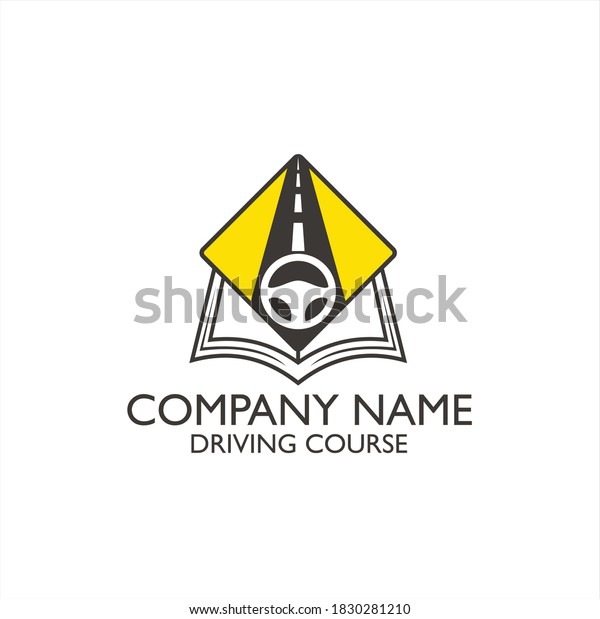 Driving course vector\
logo design template.