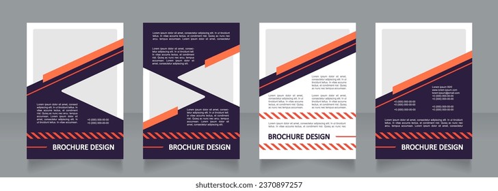 Diseño de folletos en blanco para los cursos de conducción. Plan educativo. Conjunto de plantillas con espacio de copia para texto. Recopilación de informes corporativos prefabricados. Editable 4 páginas de papel. Calibri, fuentes ariales utilizadas