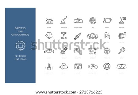 Driving, Dashboard and Car Control Icons