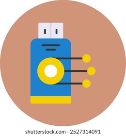 Driving Data Flat Multi Color Vector Icon Design